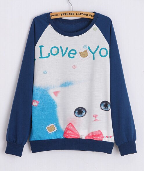 CAT KISS FISH SWEATSHIRT